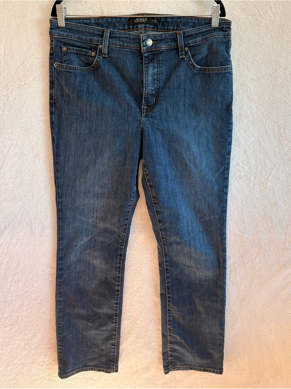 Lauren Ralph Lauren Women's Jeans Size 14x30 Dark Wash Denim Straight Leg